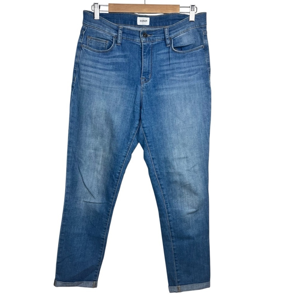 🎁 Hudson Natalie Midrise Slim Boyfriend Crop Jeans 27 Women’s Blue - Picture 2 of 9
